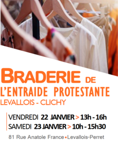 Braderie le 22 et 23 janvier 2021