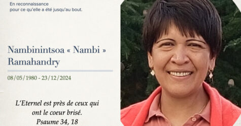Culte d’action de grâce pour Nambi Ramahandry