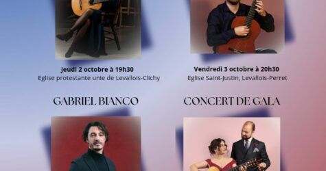 Paris Guitare Days : Concert de Gala Eglise protestante unie de Levallois-Clichy