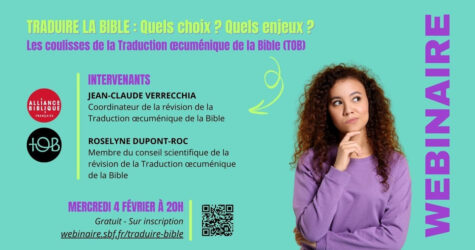 l&rsquo;alliance biblique propose un webinaire